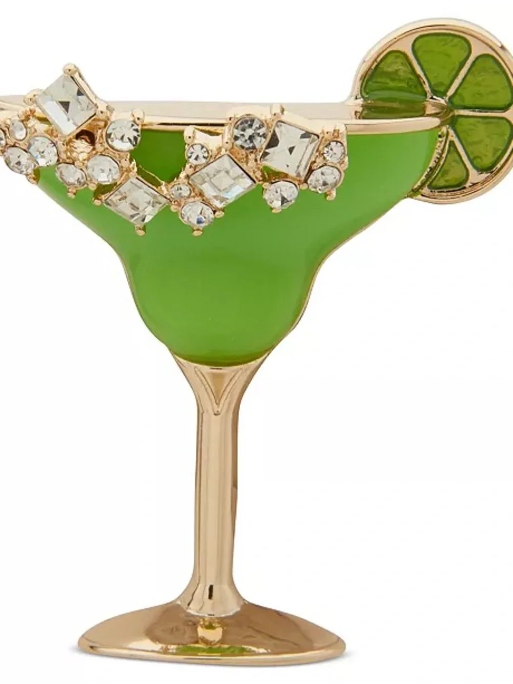 Anne Klein Gold-Tone Crystal & Stone Margarita Pin